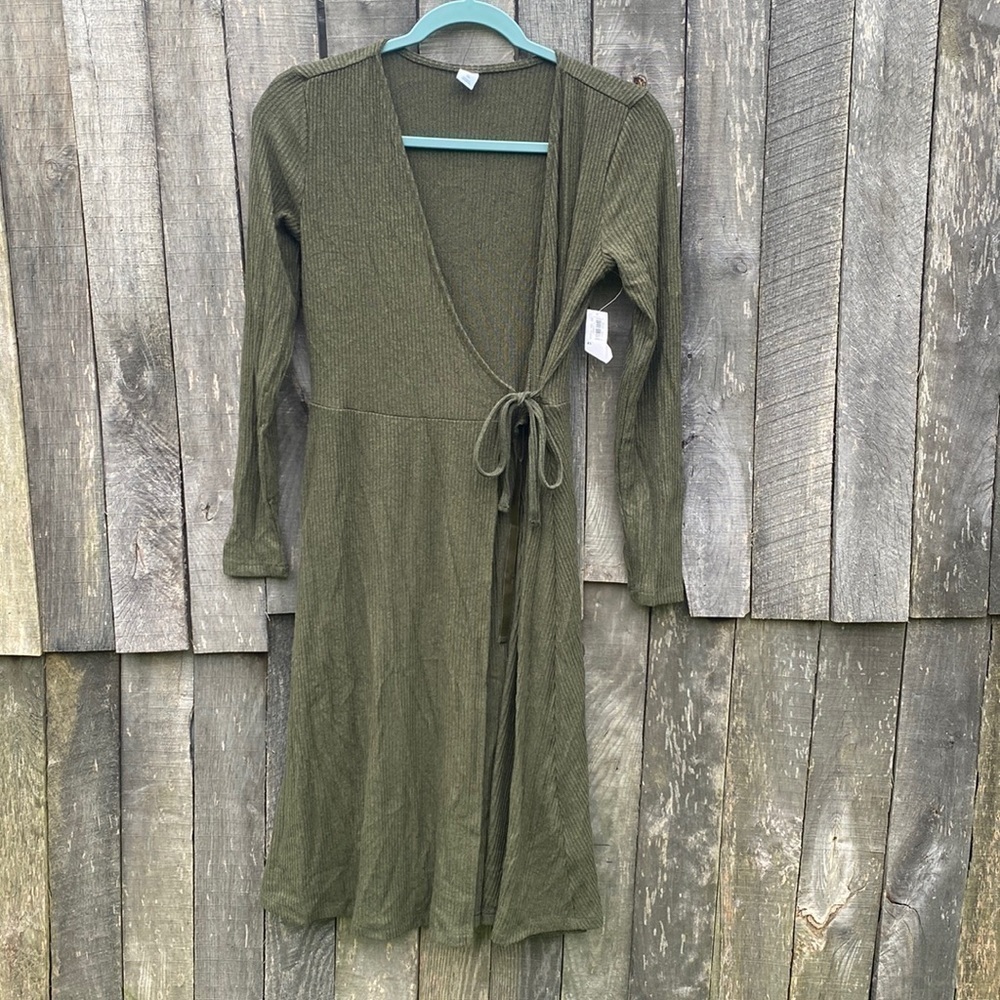 OLD Navy Green Wrap-Style Sweater Size XS NWT